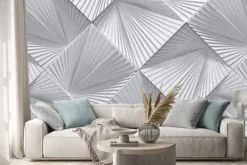 Naklejka: Twórczy szeroki srebrny metalowy projekt (głowa strony) (ilustracja