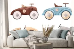 Naklejka: Watercolor baby car illustration