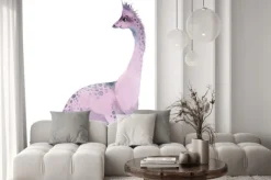 Naklejka: Watercolor dinosaurs brontosaurus