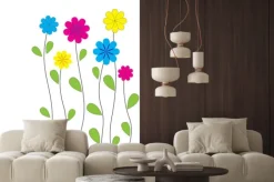 Naklejka: Wektor kwiatu tła z serca