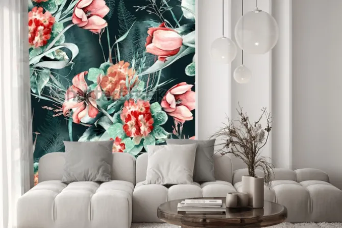 Naklejka: Wiosna bezszwowy wzór