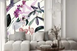 Naklejka: Wzór kwiatowy malowany akwarelą