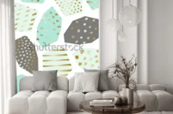 Naklejka: Wzór powtarzalny z teksturowanymi geometrycznymi kształtami w