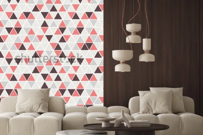 Naklejka: Wzór trójkąta bez szwu. tło wektor. geometryczne streszczenie