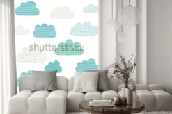 Naklejka: Wzór w bajkowe obłoki