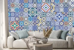 Naklejka: Wzór w stylu marokańskich płytek