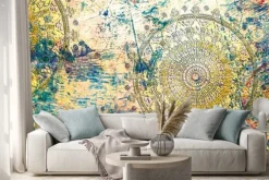 Naklejka: Wzór z mandalami w stylu indyjskim