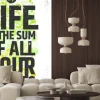 Naklejka: Życie jest sumą wszystkich wyborów inspirujący cytat na kolorowym