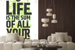 Naklejka: Życie jest sumą wszystkich wyborów inspirujący cytat na kolorowym