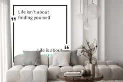 Naklejka: Życie nie polega na odkryciu siebie. jesteś kowalem swojego losu.