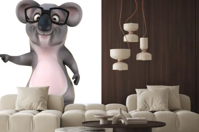 Naklejka: Zabawa koala