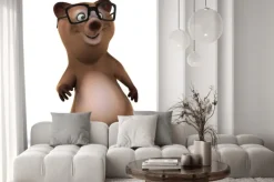 Naklejka: Zabawa niedźwiedź