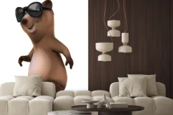 Naklejka: Zabawa niedźwiedź