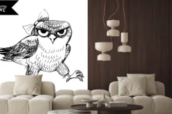 Naklejka: Zabawna postać sowy