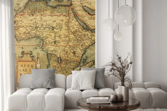 Naklejka: Zabytkowa mapa afryki
