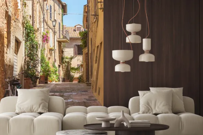 Naklejka: Zabytkowa uliczka w toskanii