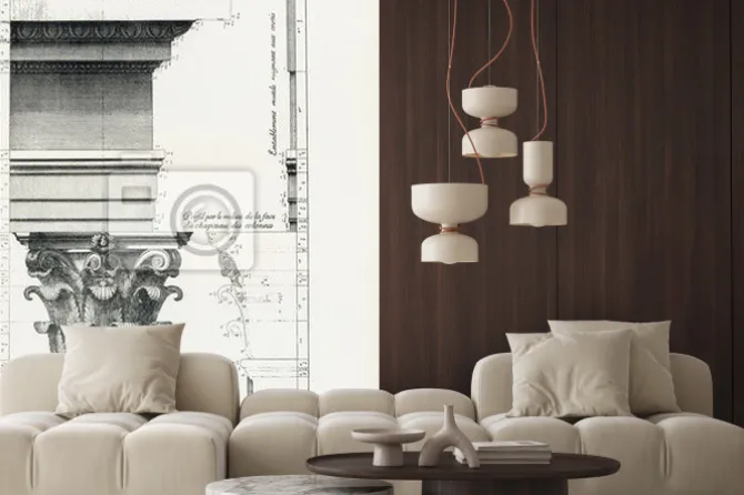 Naklejka: Zabytkowy szkic panteonu