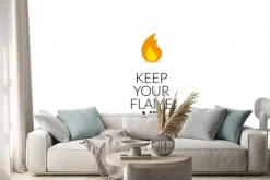 Naklejka: Zachowaj swój płomień oświetlony motywacyjny cytat wektor plakat