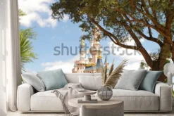 Naklejka: Zamek w disneylandzie w paryżu