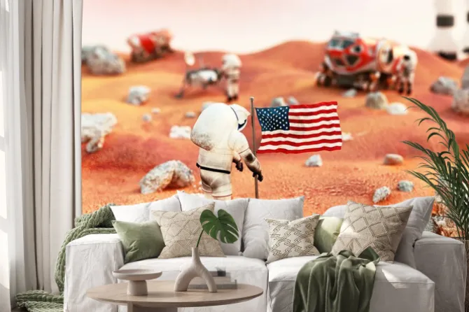 Naklejka: Załogowych misji na marsa