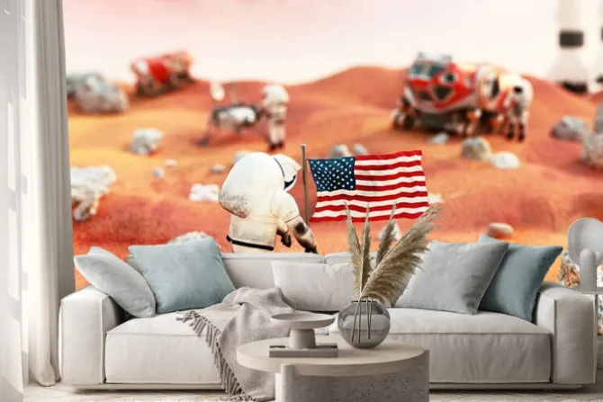 Naklejka: Załogowych misji na marsa