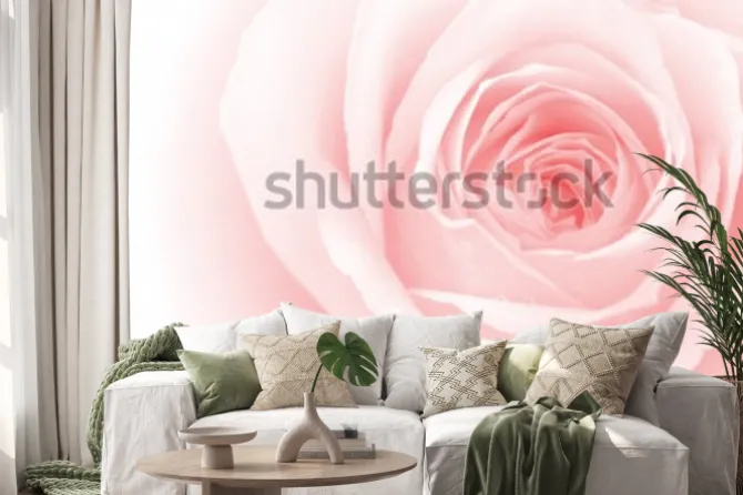 Naklejka: Zbliżenie kolorowe płatki róż na tle