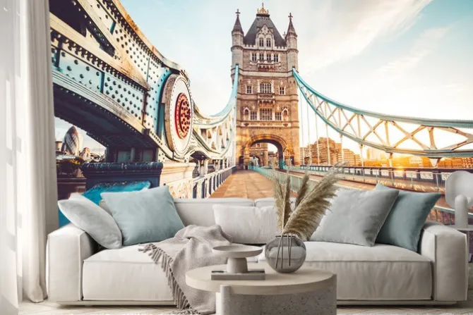 Naklejka: Zdjęcie z tower bridge w londynie