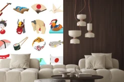 Naklejka: Zestaw ikon japonia