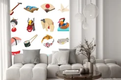 Naklejka: Zestaw ikon japonia