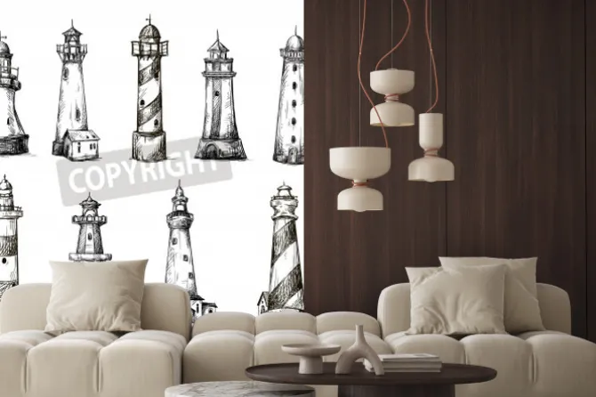 Naklejka: Zestaw latarnie kreskówek