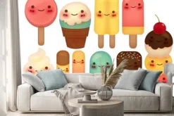 Naklejka: Zestaw piękne lodów - plik vector eps10