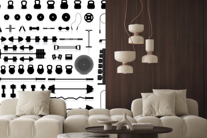 Naklejka: Zestaw sprzętu sportowego, ilustracji wektorowych.