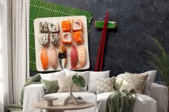 Naklejka: Zestaw sushi i maki rolki