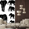 Naklejka: Zestaw sylwetki słonia