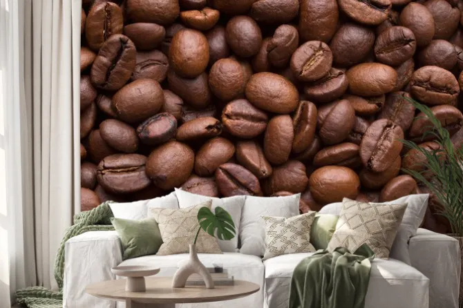 Naklejka: Ziarna kawy