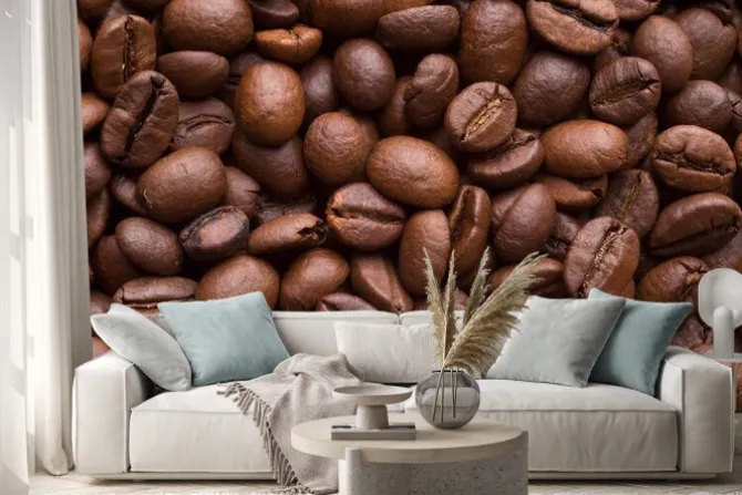 Naklejka: Ziarna kawy