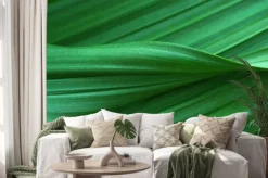 Naklejka: Zielone liście z bliska