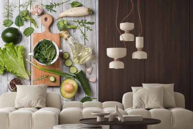 Naklejka: Zielone warzywa