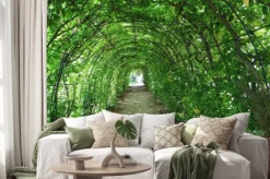 Naklejka: Zielony tunel w ogrodzie