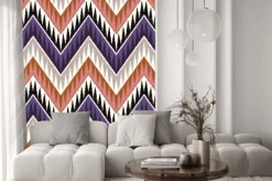 Naklejka: Zig zag teksturą bez szwu wzór włókienniczych