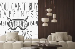 Naklejka: Zima projektowe typografia plakat z inspiracji cytatu. motywacyjne