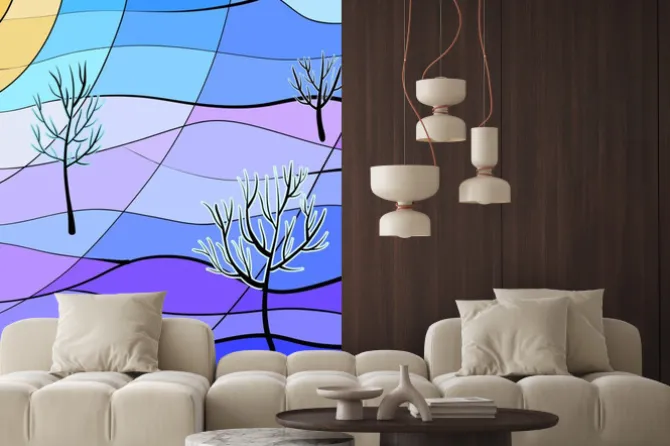 Naklejka: Zimowy krajobraz