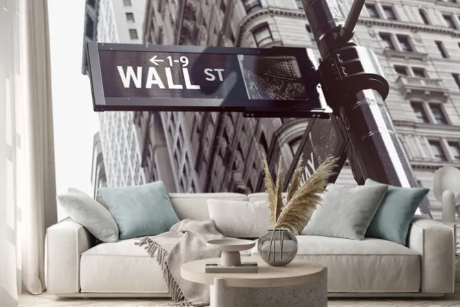 Naklejka: Znaki na skrzyżowaniu ściany i broadway streets