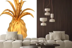 Naklejka: Złote ananasy