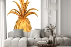 Naklejka: Złote ananasy