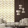 Naklejka: Złoto faux folia chevron metallic białe tło wzór