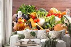 Naklejka: Zrównoważona dieta pojęcie żywności