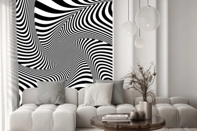 Naklejka: Złudzenie ruchu skręt skręcania.