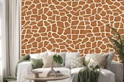 Naklejka: Zwierzęcy motyw w odcieniach brązowego i białego