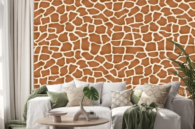 Naklejka: Zwierzęcy motyw w odcieniach brązowego i białego